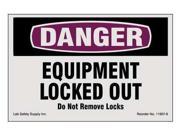 BRADY 11907 8LS Lockout Tagout Magnet Sign 4 In.H 6 In.W