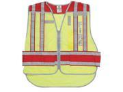 4003BV 2X 4X Pro Police Safety Vest Lime Red
