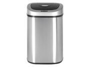 13 gal. Oval Silver Trash Can 4PGV3