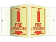 ACCUFORM SIGNS PSP348 Fire Extinguisher Sign 6 x 8 1 2 In.