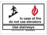 Fire Stairways Sign Brady 76870 7 Hx7 W