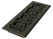 DECOR GRATES ST412 4x12 Scroll Steel Painted Textured Black