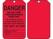 ACCUFORM SIGNS TSS101CTP Danger Tag 5 3 4 x 3 1 4 PK25