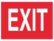 ACCUFORM SIGNS 219098 10X14P Exit Sign 10 x 14In WHT R Exit ENG Text
