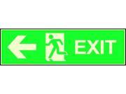 ADDLIGHT 8.7 Fire Exit Sign 4 1 2 x 15In WHT GRN Exit