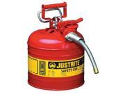 JUSTRITE 7220120 Type II Safety Can Red 131 4 In. H