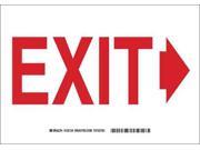 BRADY 132134 Exit Sign 7inHx10inW Sticking Polyester