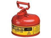 JUSTRITE 7110100 Type I Safety Can 1 gal. Red 11In H