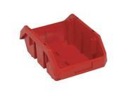 Double Hopper Cross Stacking Bin Red Quantum Storage Systems QP1285RD