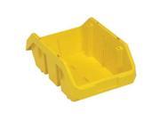 Double Hopper Cross Stacking Bin Yellow Quantum Storage Systems QP1285YL