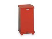 RUBBERMAID FGST12EPLRD Step On Trash Can Square 12 gal. Red