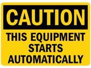 LYLE U4 1709 RA_14X10 Safety Sign Starts Automatically 10 in H
