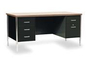 Mbi Office Desk 400 Series 60 W x 30 D x 29 H Walnut J 30080 BW
