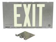BRADY 112655B Exit Sign 8 x 15In GRN SIL Exit ENG SURF