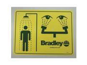 Bradley Combination Sign For Use With Bradley Safety Showers 114 052
