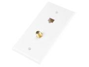 Audio Video Wall Plate White 7838