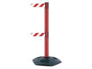 TENSABARRIER 886T2 21 STD NO D3X C Barrier Post with Belt Red White Striped