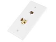 Audio Video Wall Plate White 7839