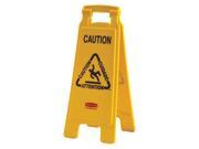 BRADY 104810 Floor Stand Sign Caution 24 1 2inHx12inW