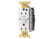 HUBBELL WIRING DEVICE KELLEMS GFRST82W GFCI Receptacle 15A 125VAC 5 15R White