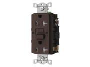 HUBBELL WIRING DEVICE KELLEMS GFTWRST20 GFCI Receptacle 20A 125VAC 5 20R Brown