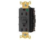HUBBELL WIRING DEVICE KELLEMS GFRST83BK GFCI Receptacle 20A 125VAC 5 20R Black