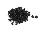 Unique Bargains 100pcs Car Black Plastic Push Type Fastener Clip Rivet for 8.3mm Hole Dia