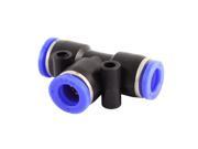 Unique Bargains 8mm to 8mm OD Tube T Shaped Plastic Pneumatic Air Pipe Quick Fitting Coupler