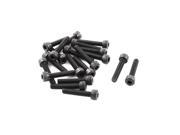 20 x Stainless Steel Knurled Countersunk Hex Key Bolts Screws M4x20mm Black