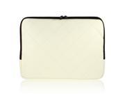 14 14.1 Faux Leather Protective Notebook Laptop Sleeve Beige