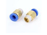 Unique Bargains 2 PCS 1 8BSP Thread to 6mm Tube Push in Type Connect Straight Quick Fitting