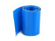 Unique Bargains 2Meter 64mm Width PVC Heat Shrink Wrap Tube Blue for AA Battery Pack