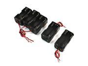 5Pcs Double Side Plastic 4 x AA 1.5V Battery Box Container Storage