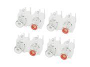 Unique Bargains 4 Pcs Audio Video AC Concentric RCA Socket 2 Female Jack Connector Silver Tone