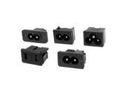 3 Pcs AC 250V 2.5A IEC320 C8 Male Plug Inlet Socket IEC320 C6 Plug US Plug