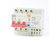 Unique Bargains 4500A Breaking Capacity 3P 1N Residual Current Circuit Breaker AC 400V 63A