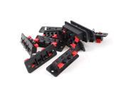 Unique Bargains 10 Pcs Black Red 4 Pin 4 Positions Spring Push Button Speaker Terminal Board