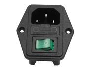 IEC320 C14 Inlet Plug Power Socket 3 Pins w Fuse Holder