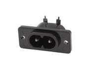 IEC320 C8 Male Plug 2 Pole Power Inlet Panel Socket Adapter AC 250V 2.5A