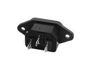 Panel Mounting Male Power Supply Plug 10A AC 250V