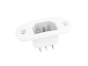 250V 10A 3 Terminals White Shell C14 Male Plug Power Inlet Socket Adapter
