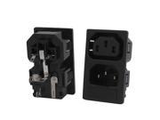AC250V 10A 15A Fuse Holder IEC320 C14 C13 Inlet Power Socket 2PCS