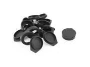 8 Pcs Black Round Soft Silicone Insulated Flat Plug Protecting Socket Cover