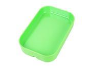 Unique Bargains Dinnerware Square Shaped Dinner Salad Plate Green