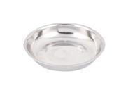 7 Diameter Kitchen Silver Tone Stainless Steel Vegetables Dish Plate