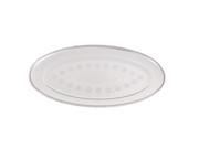 Unique Bargains Stainless Steel Oval Shape Dinner Dish Plate Tray 11 Length