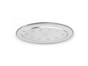 Kitchen Picnic Washable Oval Shape Metal Dinner Plate Tray 28cm x 18cm