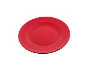 Unique Bargains Restaurant Hot Pot Round Design Food Snack Dish Plate Tableware Red Black 9 Dia