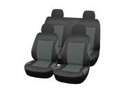 8 piece Full Set Car Seat Covers Auto Interior Accessories Gray