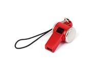 Unique Bargains Metal Whistle Pendant Nylon String Handbag Purse Cell Phone Strap Red
